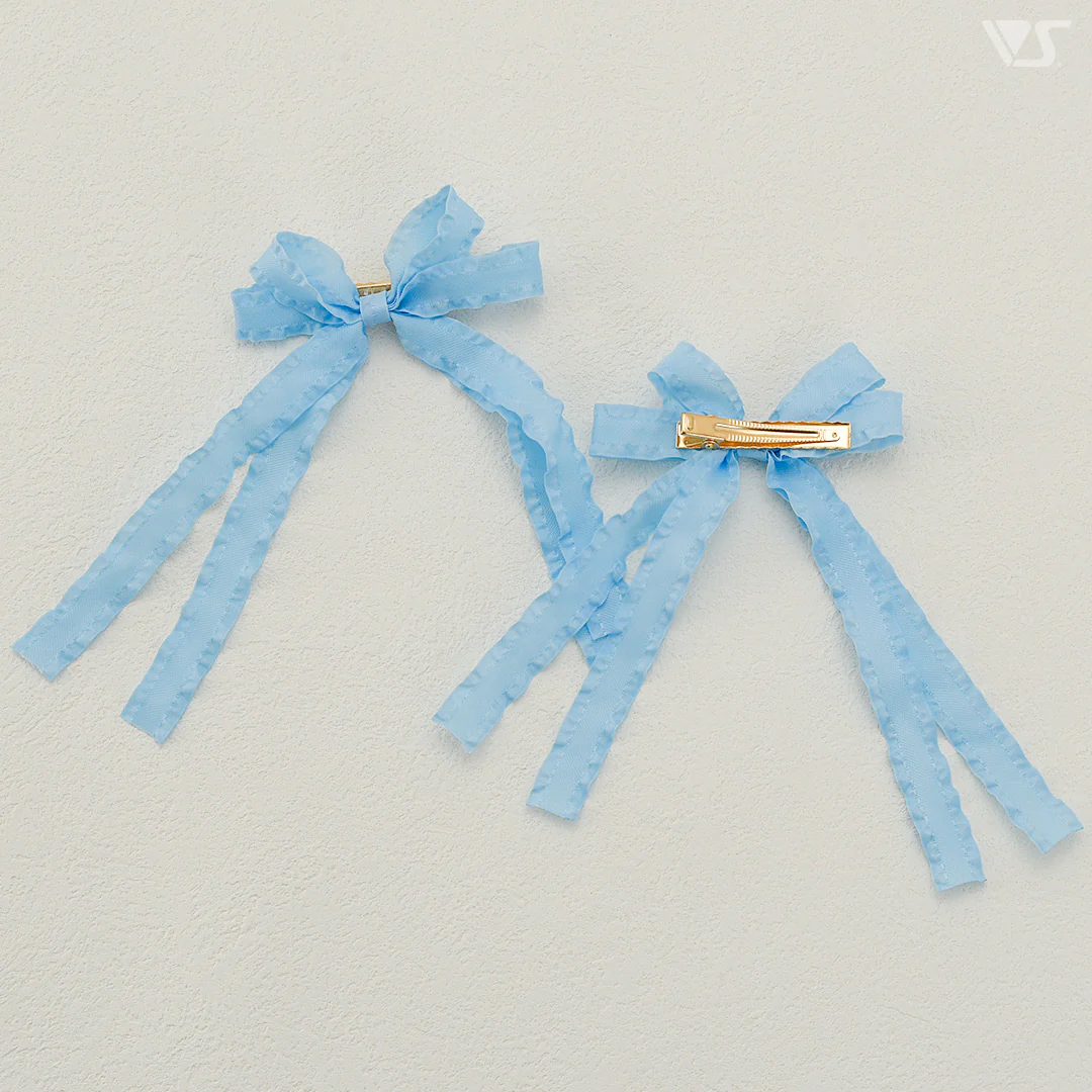 Ribbon Clips (Double / Pale Blue) - Image 2