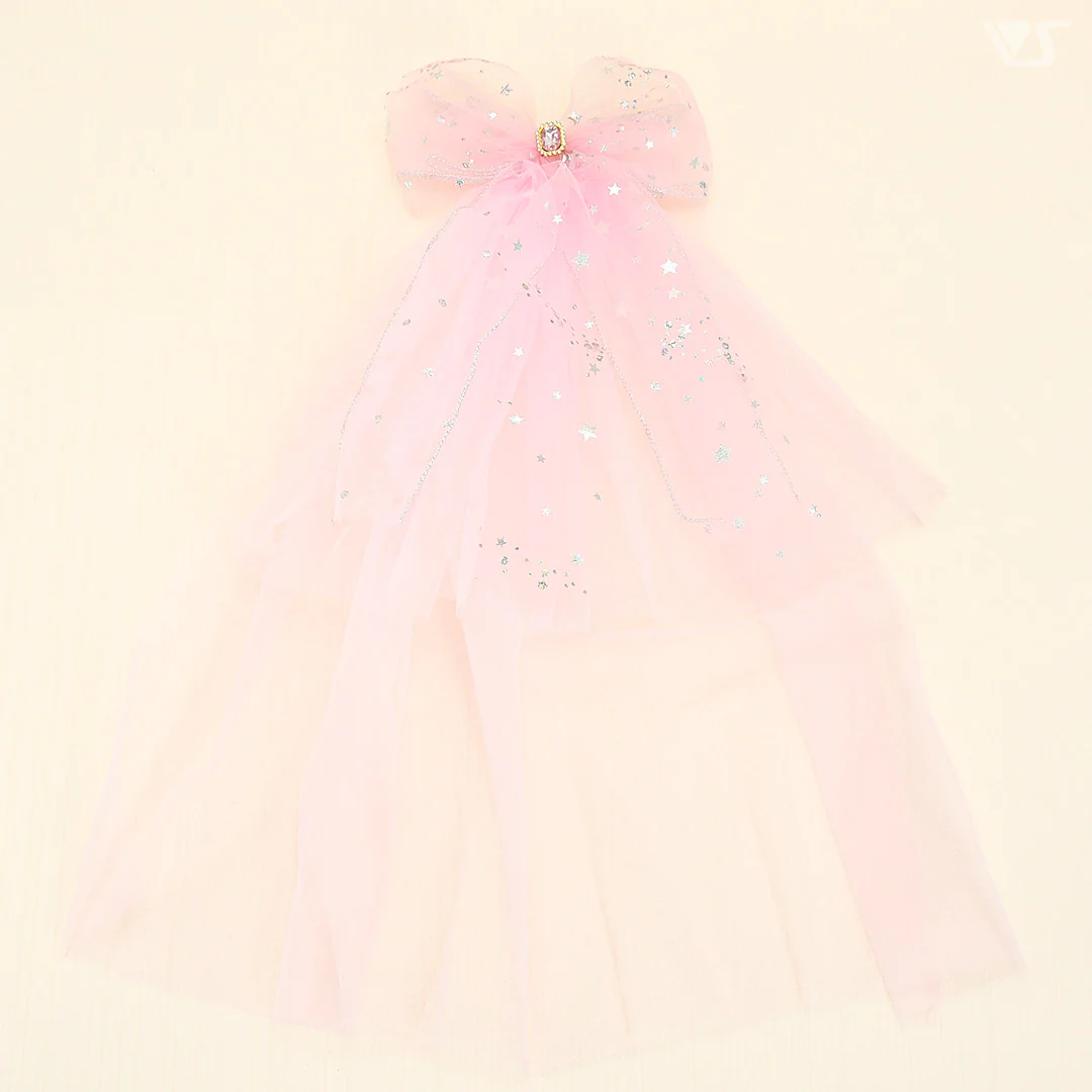 Tulle Ribbon Clip (Pink)