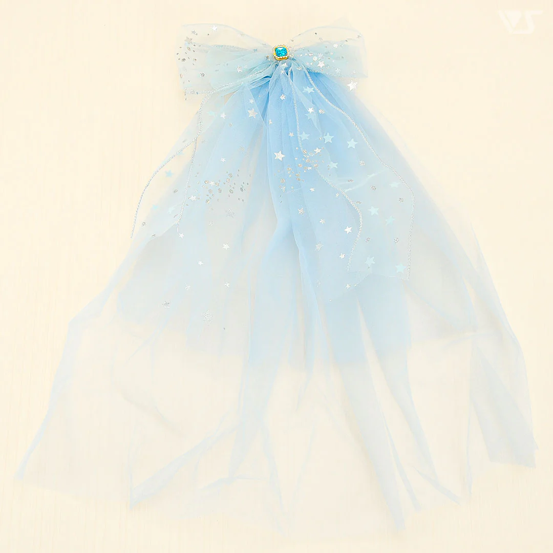 Tulle Ribbon Clip (Blue)