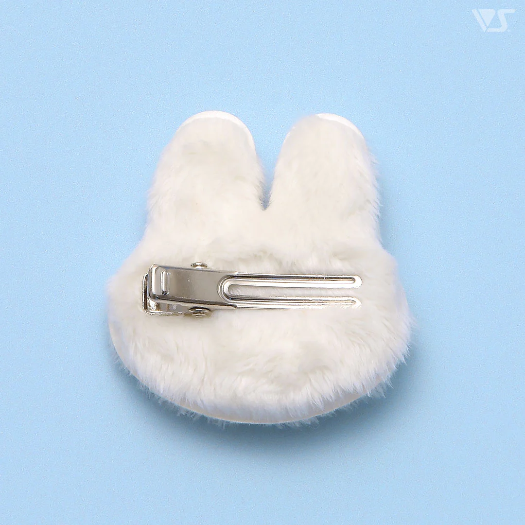 Fluffy Rabbit Clip (White) - Image 2