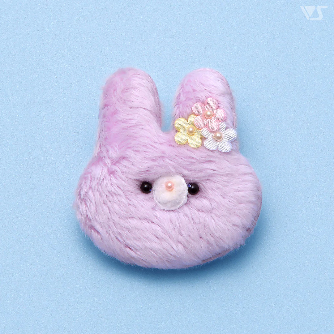 Fluffy Rabbit Clip (Purple)
