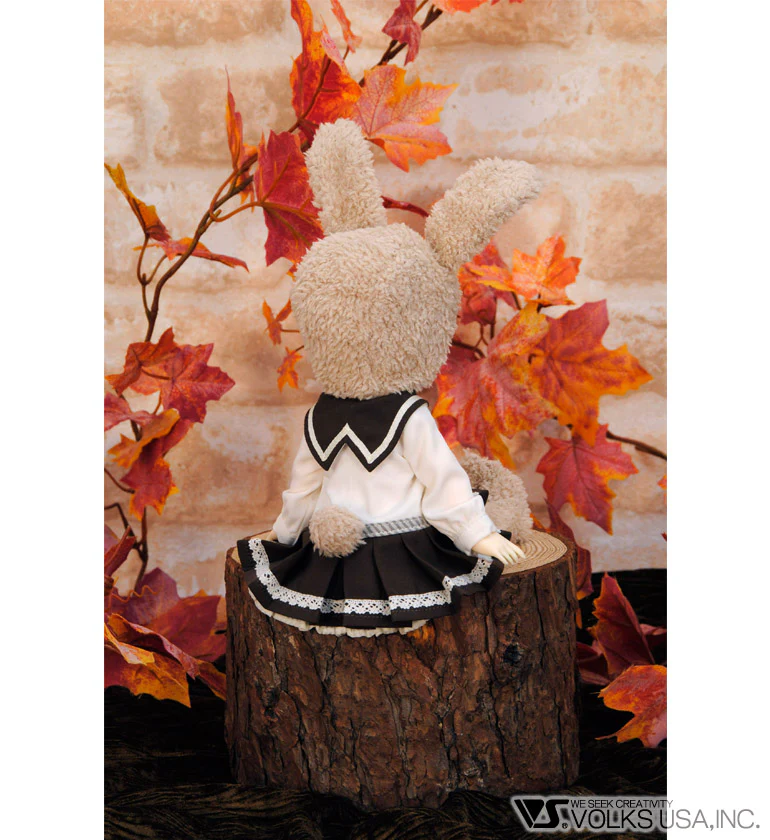 Fluffy Bunny Ear Rompers (Cafe au Lait) - Image 3