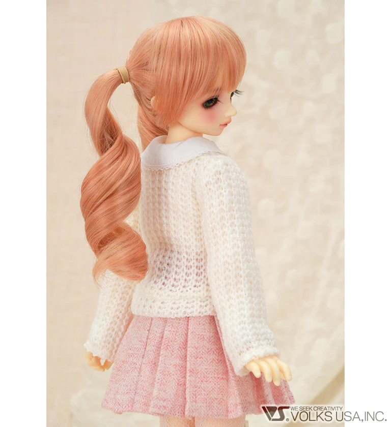 Cardigan / Mini (White / Bow Button) - Image 2