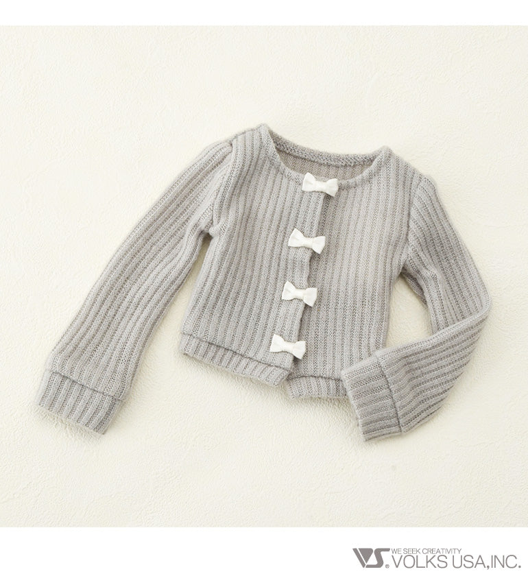Cardigan (Gray / Bow Button) - Image 3