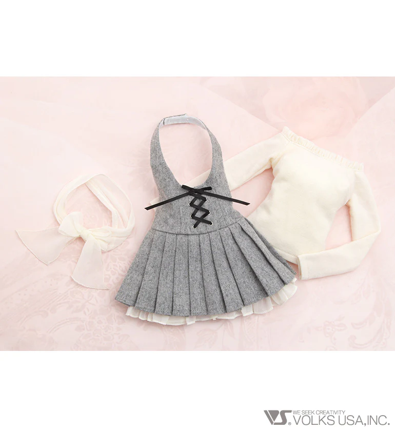 Halter-Neck Dress Set (Gray) - Image 4