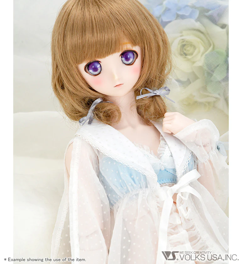 Long Baby Doll Set (White Dotted) - Image 2