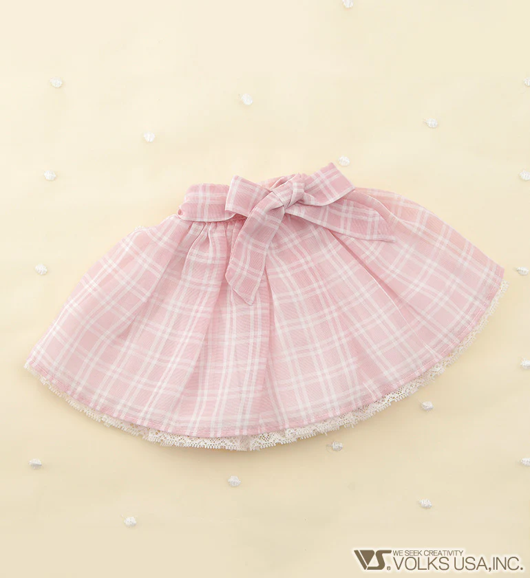 Pink Plaid Skirt