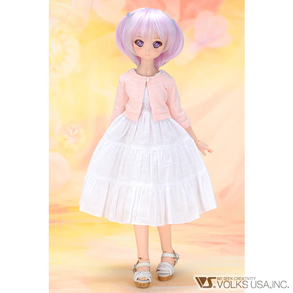 White Dress & Pink Cardigan Set / Mini - Image 2