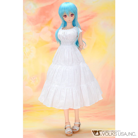 White Dress & Blue Cardigan Set - Image 3