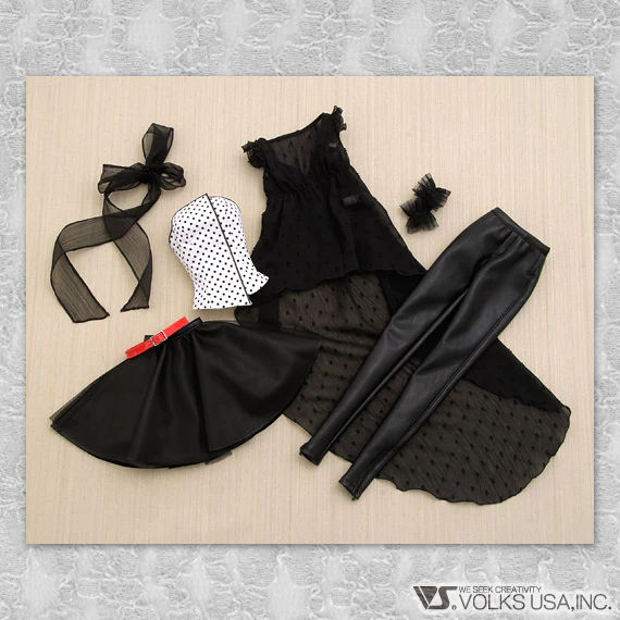 BLACK Polka Dot Gown Set - Image 4
