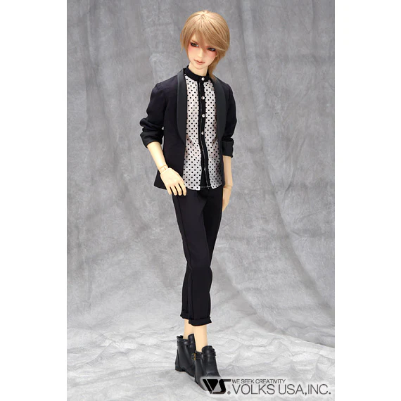 BLACK Polka Dot Shirt & Jacket Set - Image 2
