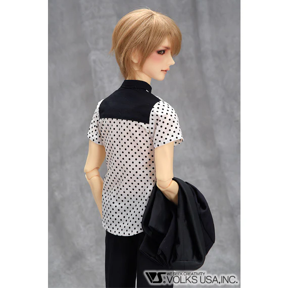 BLACK Polka Dot Shirt & Jacket Set - Image 3