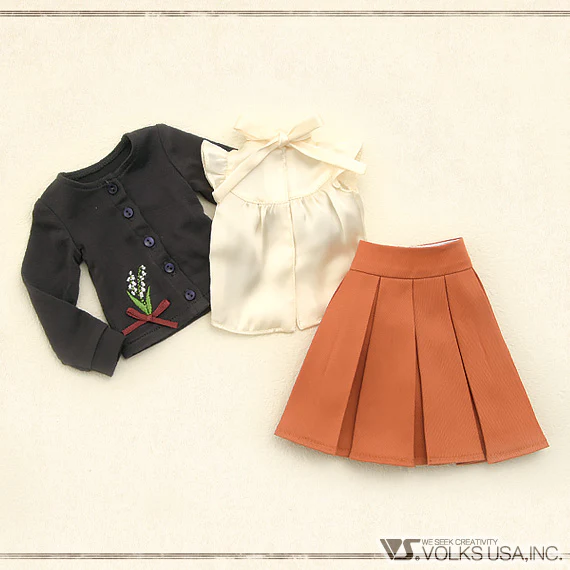 Lily of the Valley Cardigan & Pleated Skirt Set / Mini - Image 4