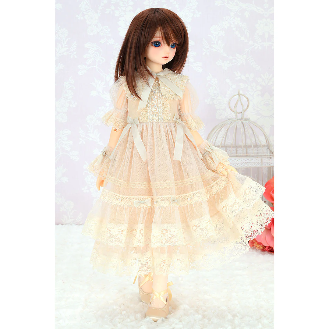 Lacy Tulle Dress (Vanilla) / Mini - Image 2