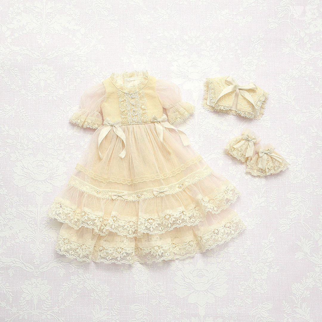 Lacy Tulle Dress (Vanilla) / Mini - Image 9