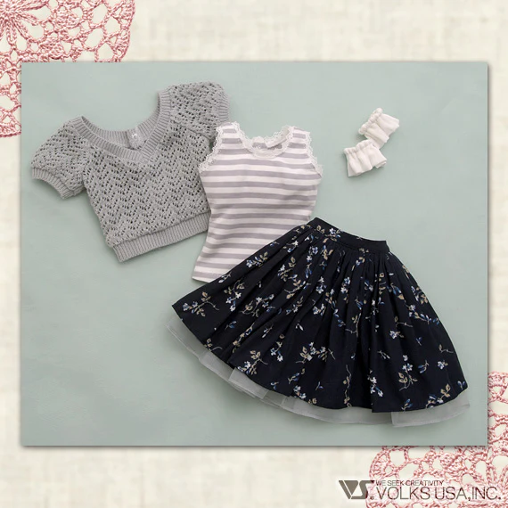 Lace Knit Set (Gray) - Image 4