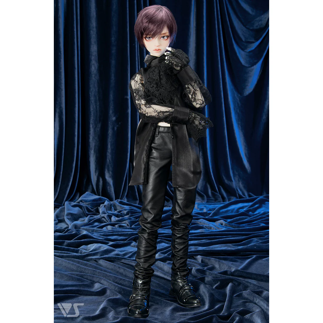 Black Synthetic Leather Pants / L - Image 3