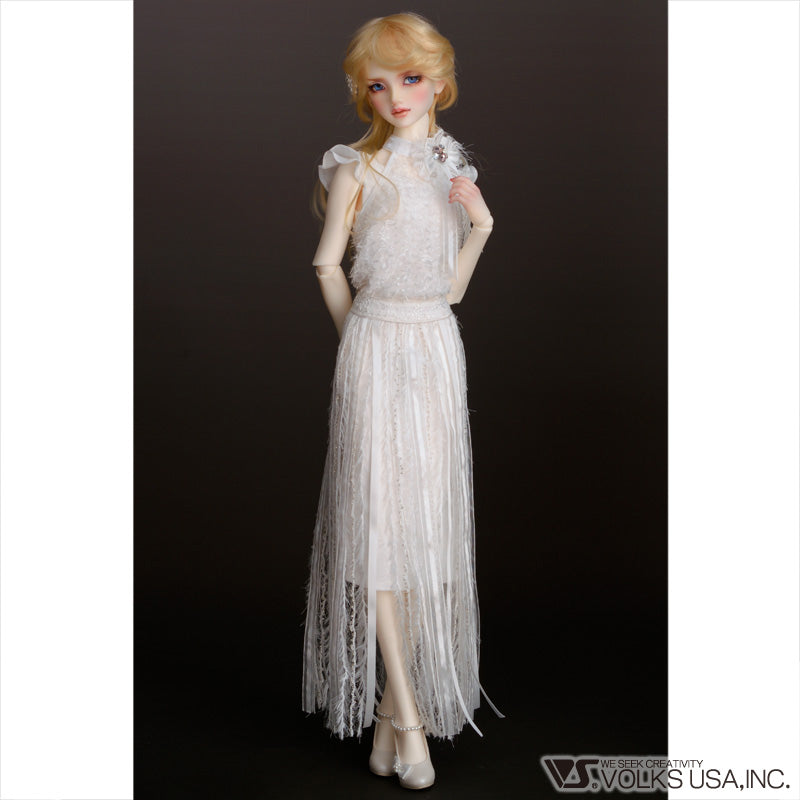 White Fringed Dress - Image 2