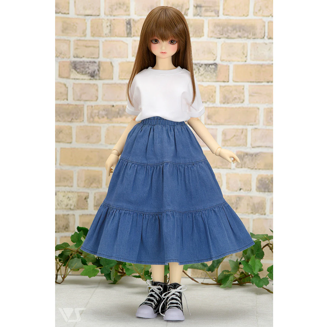 Denim Tiered Skirt - Image 2