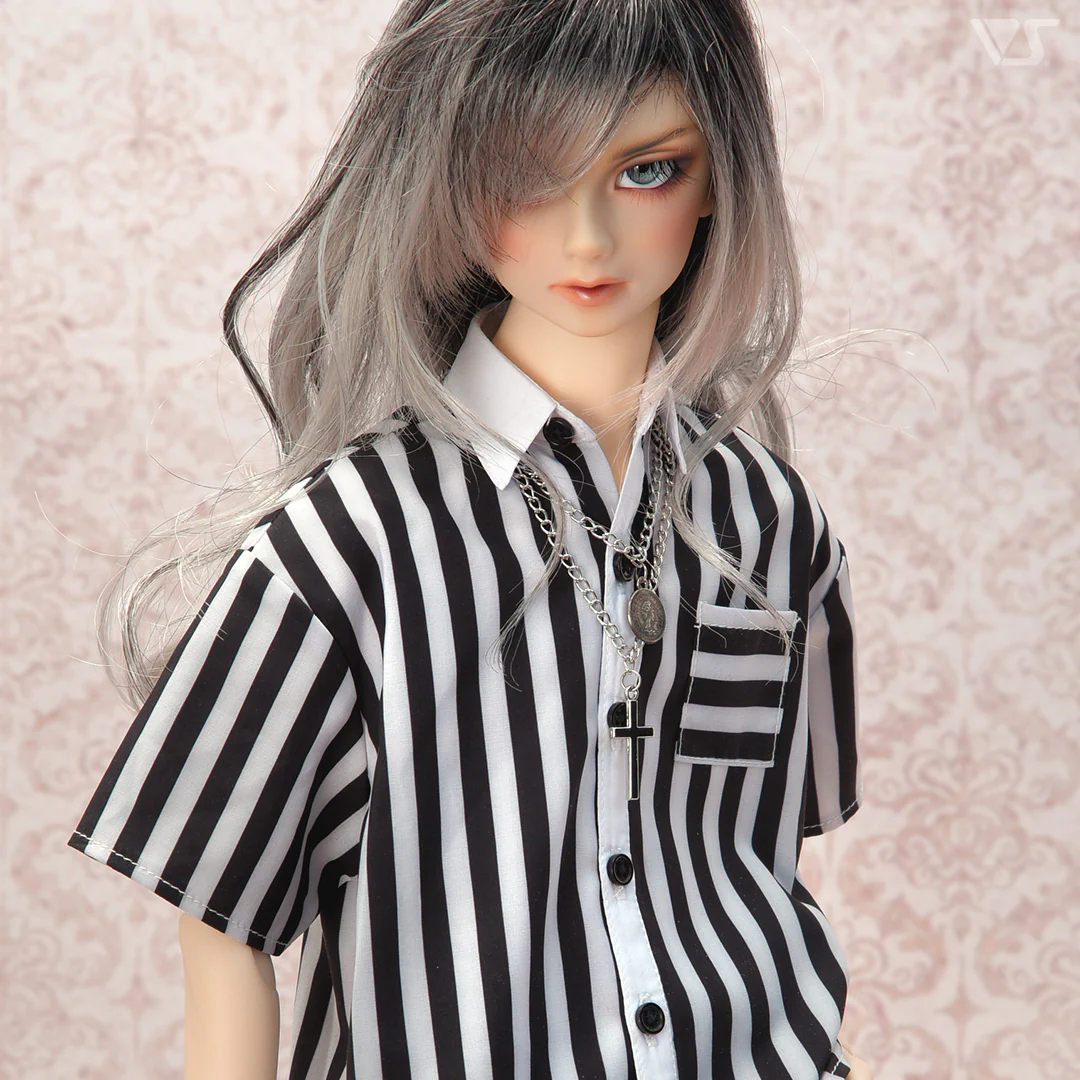 Striped Shirt & Necklace - Image 2
