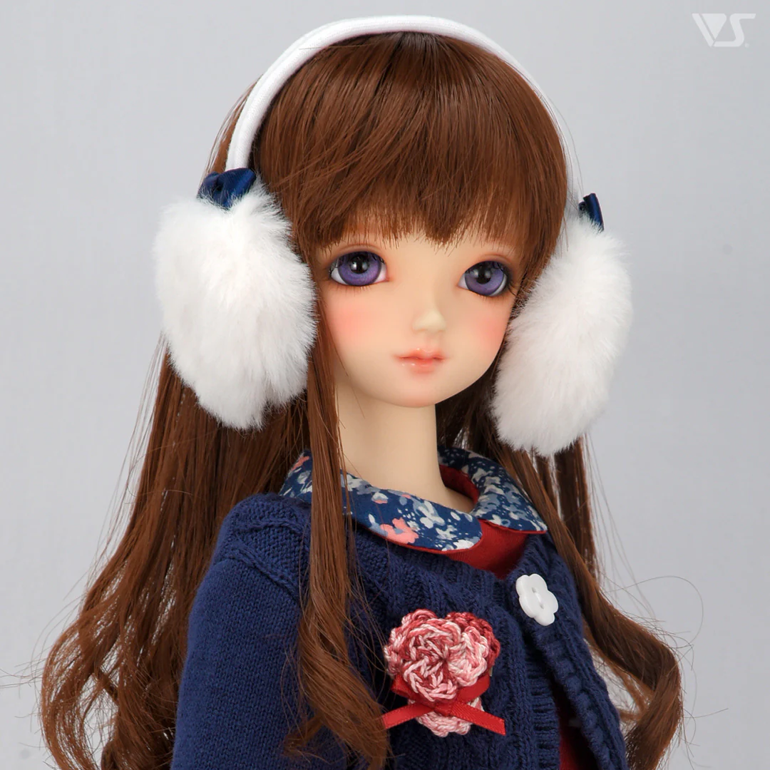 Synthetic Fur Ear Warmers (Navy Ribbon) / Mini - Image 2