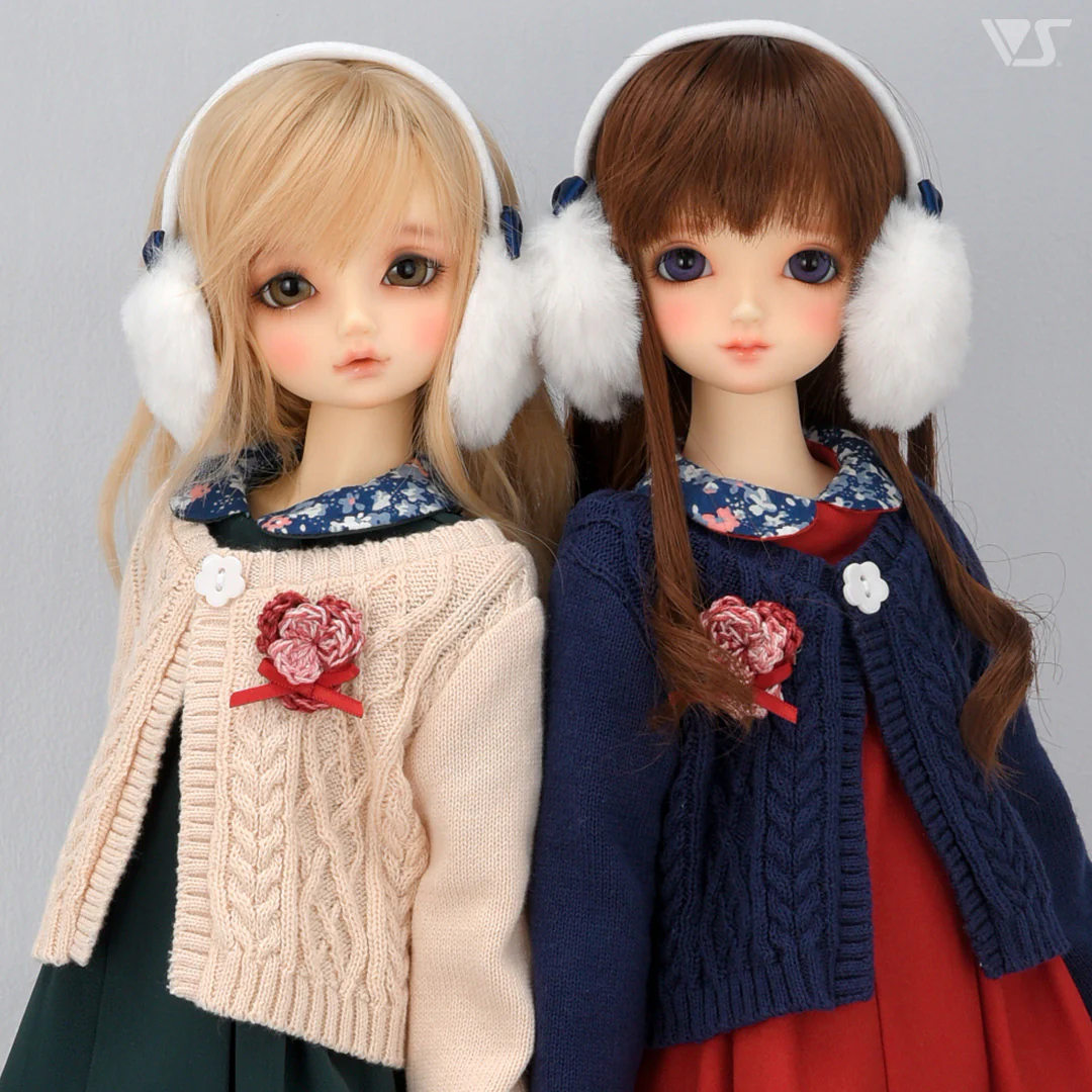 Synthetic Fur Ear Warmers (Navy Ribbon) / Mini - Image 3
