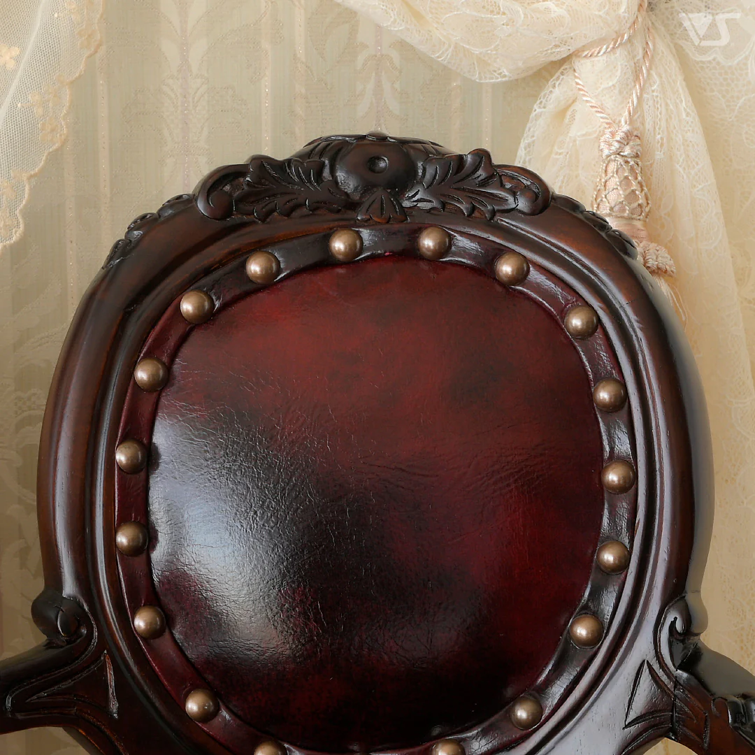 Cameo Back Settee (Burgundy) - Image 7