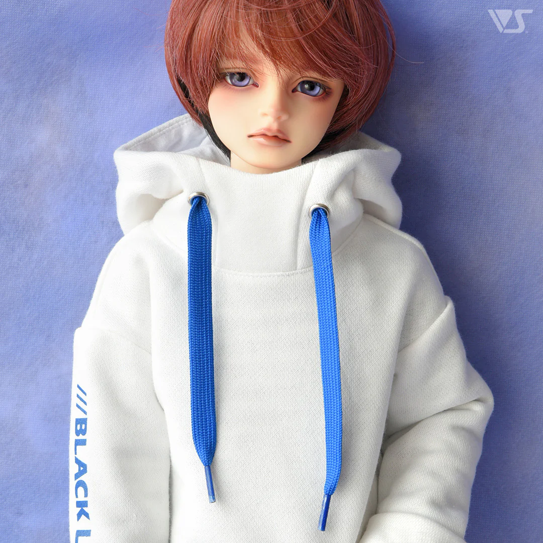High Neck Hoodie (White) - Image 2