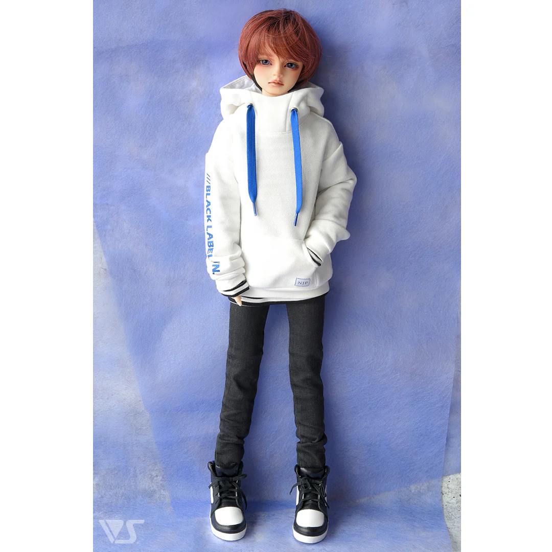High Neck Hoodie (White) - Image 3