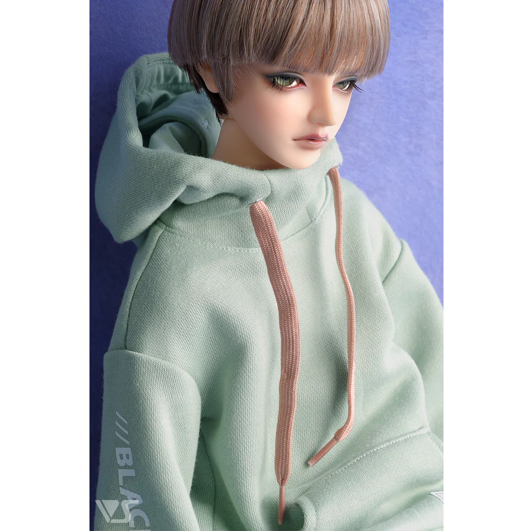 High Neck Hoodie (Smoky Green) - Image 2