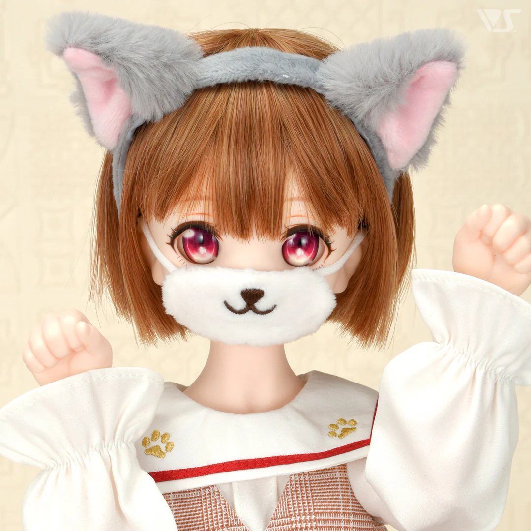 Mask & Cat Ear Headband (Gray) - Image 2