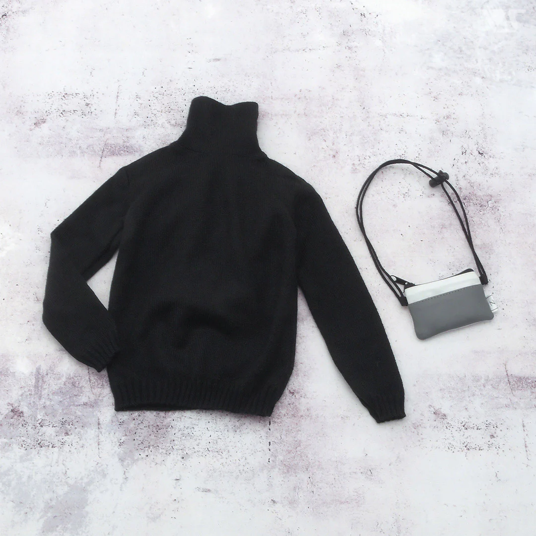 Turtle Neck Sweater Set (Black)