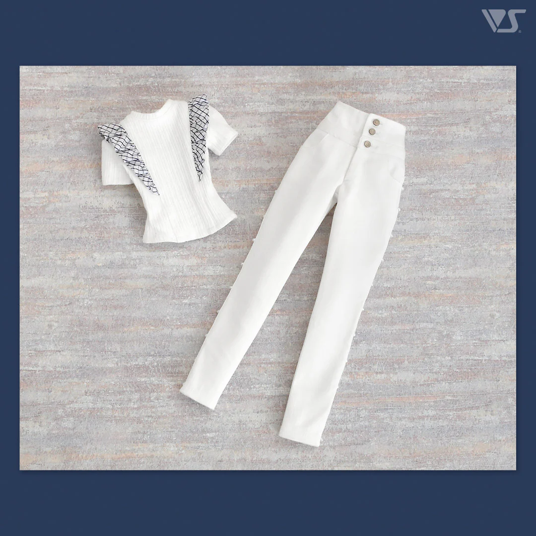 White & Plaid Skinny Set - Image 6