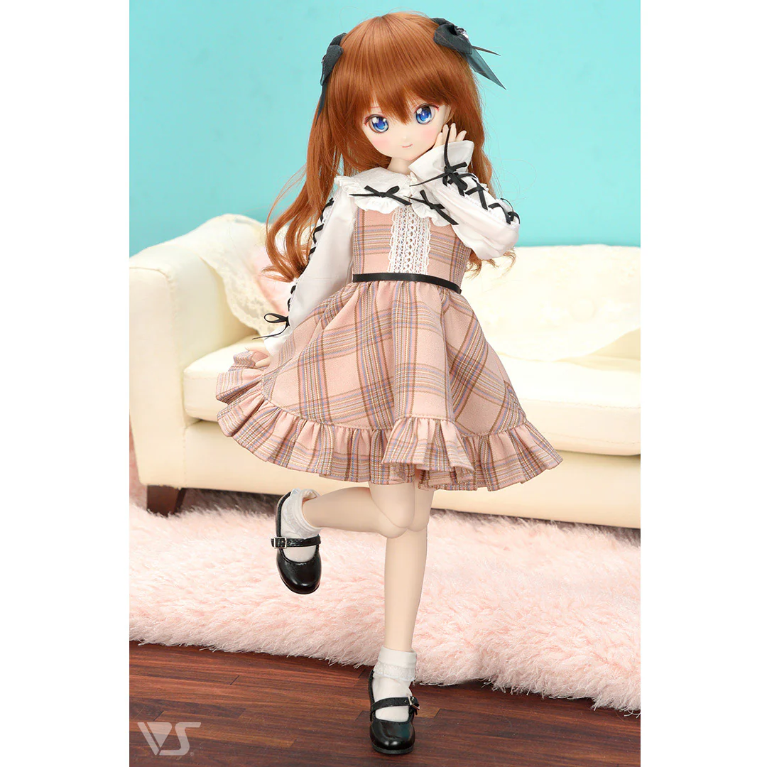 Plaid Jumper Dress Set / Mini (Pink) - Image 2