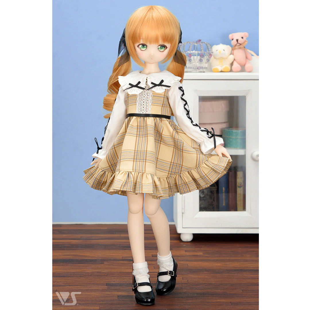Plaid Jumper Dress Set / Mini (Ivory) - Image 2
