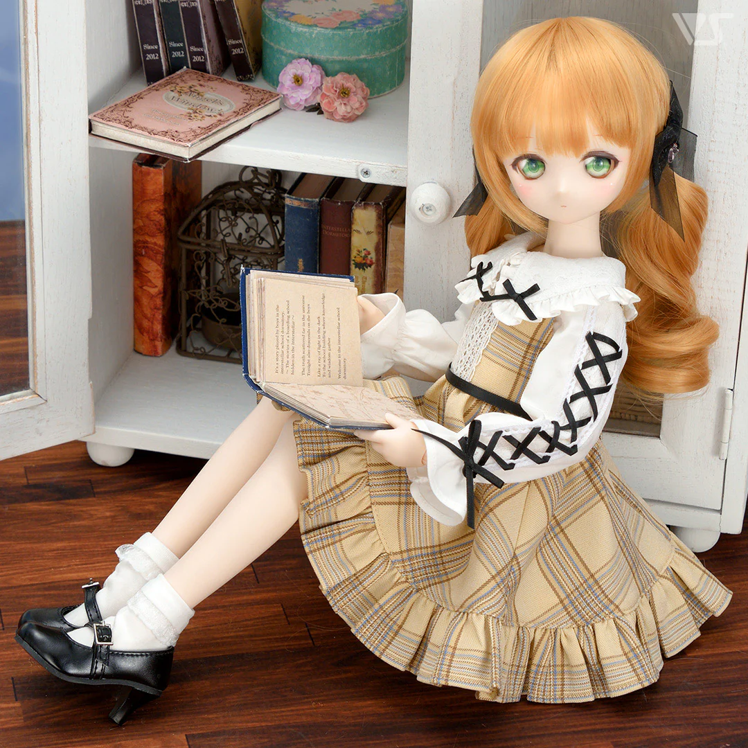 Plaid Jumper Dress Set / Mini (Ivory) - Image 4