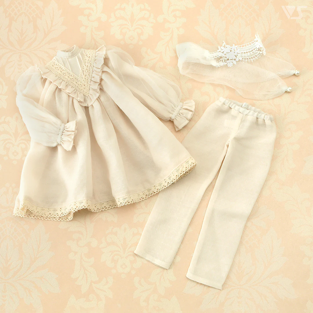 Gathered Yoke Long Blouse Set / Mini - Image 8
