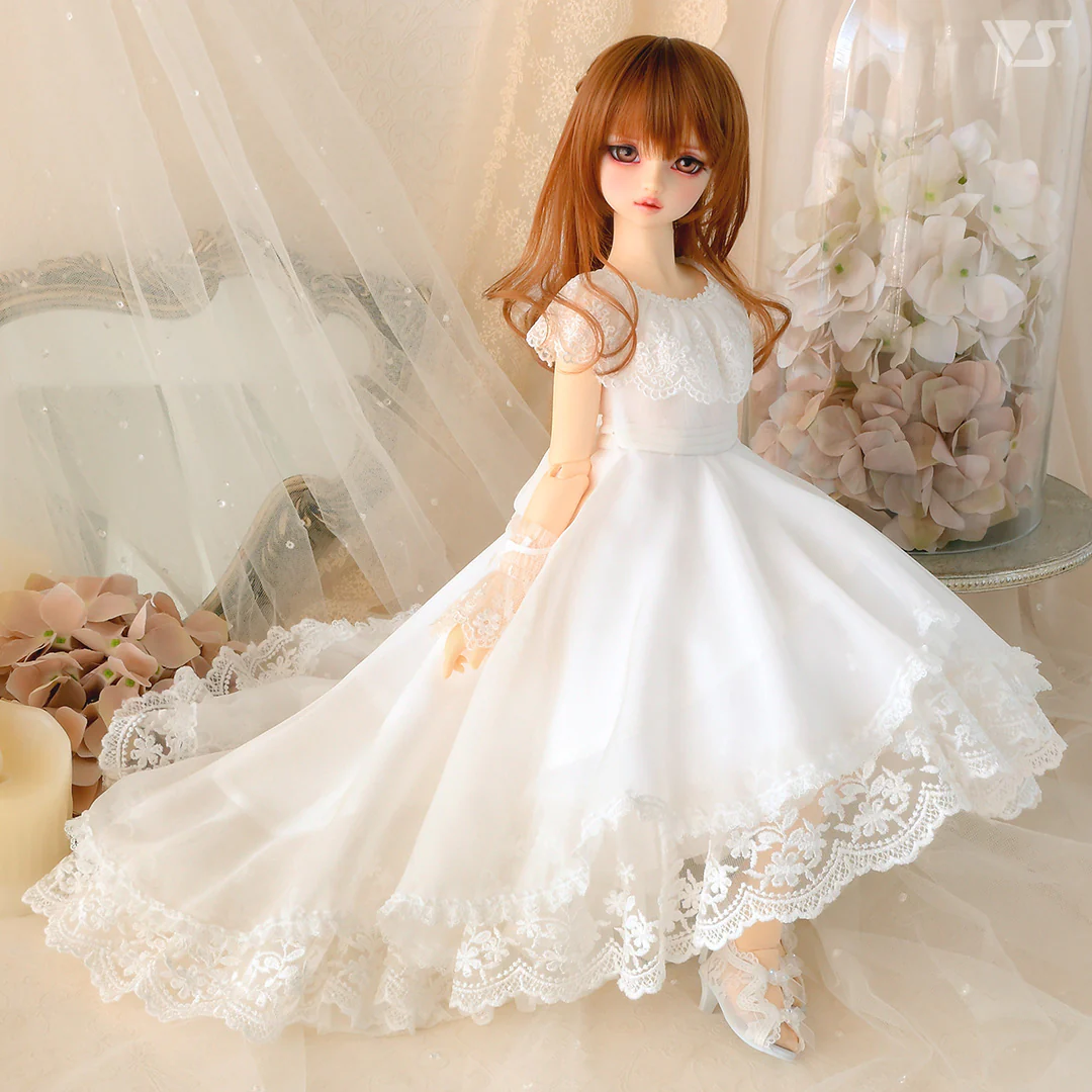 SD Long Back Dress (White) - Image 5