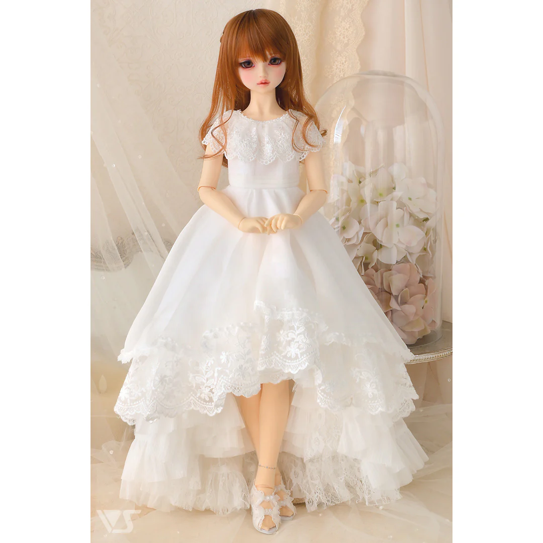 Reversible Princess Pompon Skirt (White / Lace) - Image 3