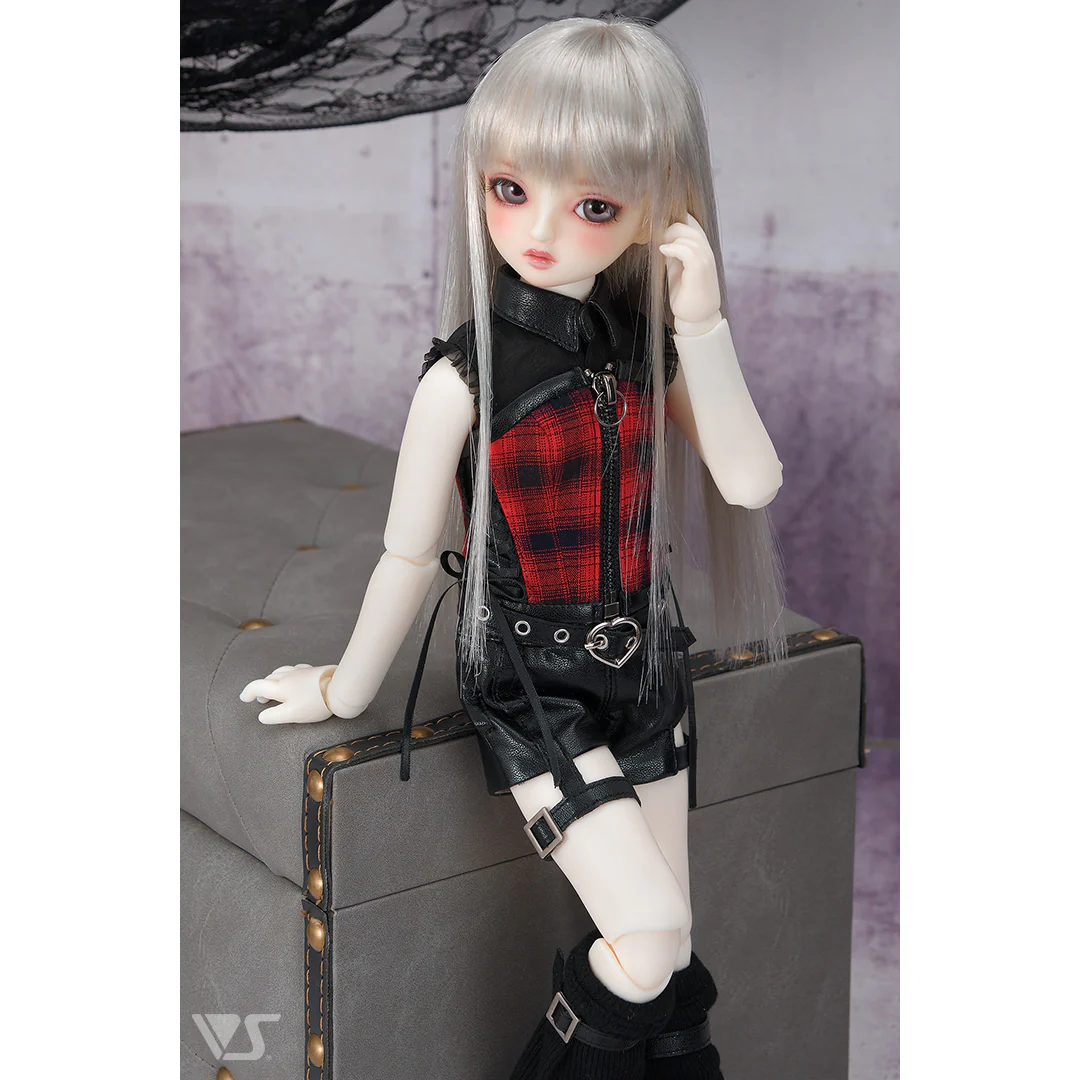 Synthetic Leather Thigh Belt Shorts Set / Mini - Image 4