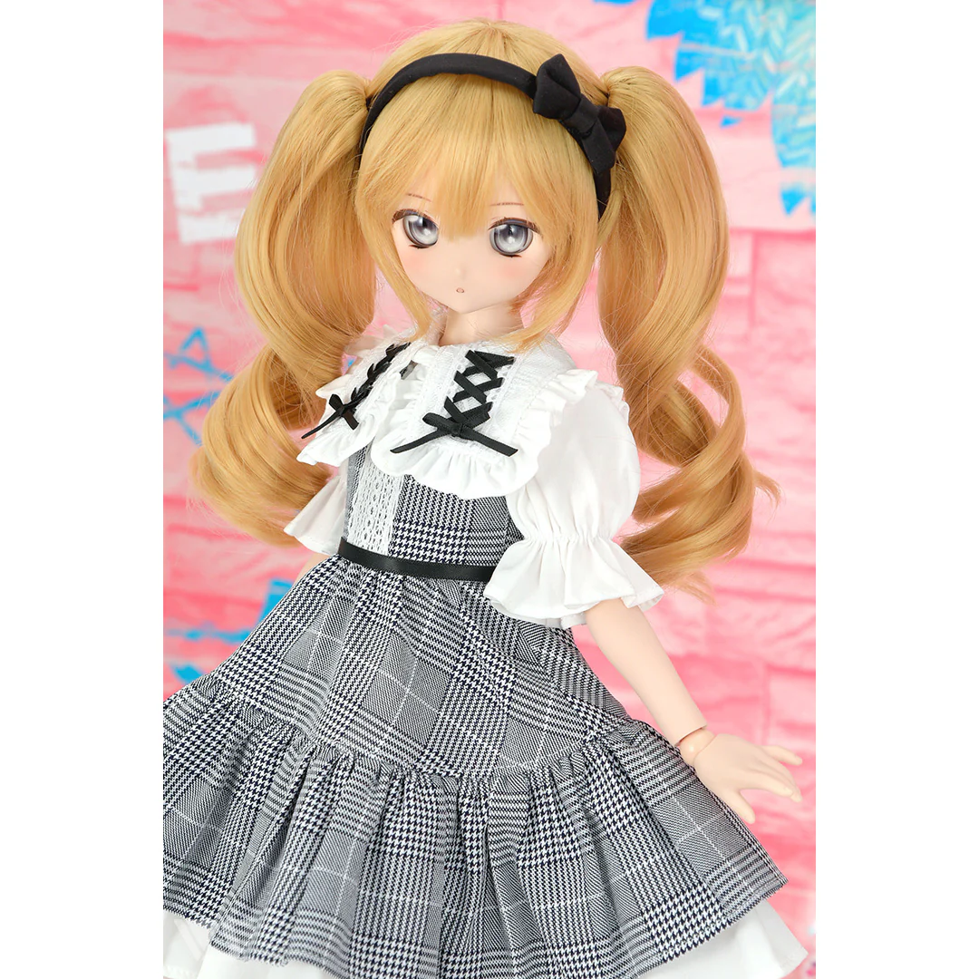 Plaid Jumper Dress Set / Mini (Gray) - Image 4