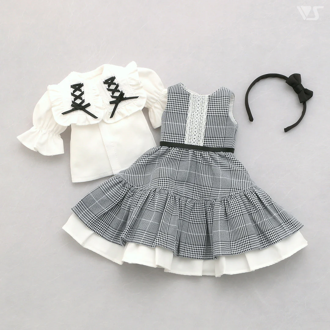 Plaid Jumper Dress Set / Mini (Gray) - Image 7