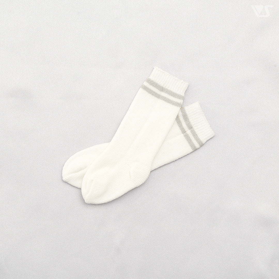 SDM Socks / Mini (White / Gray Line)