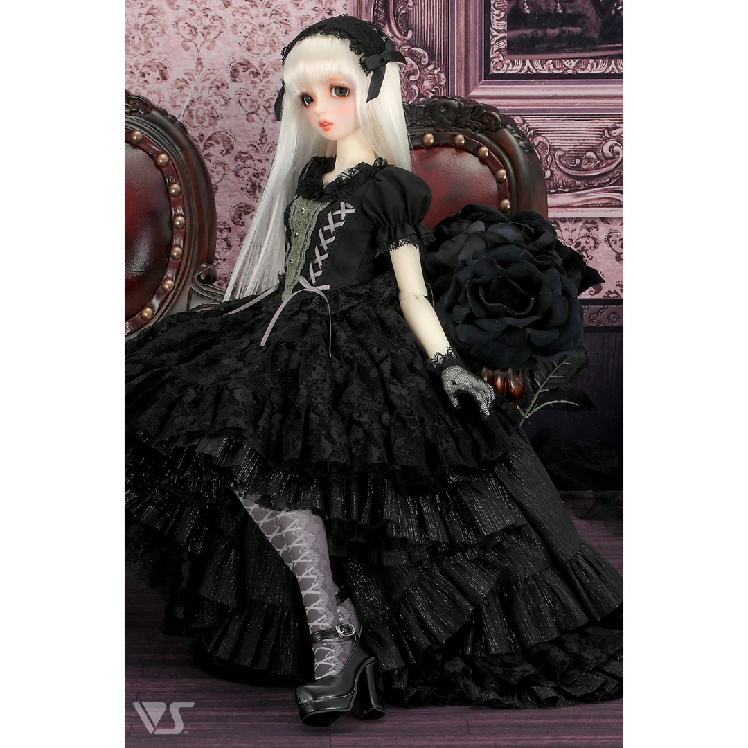 Reversible Princess Pompon Skirt (Black / Lace) - Image 3