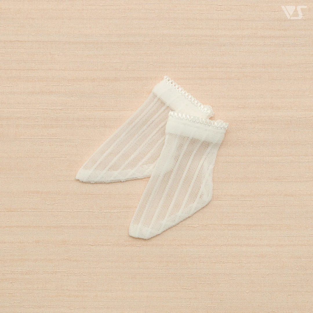 SDM Sheer Socks / Mini (White / Stripe)