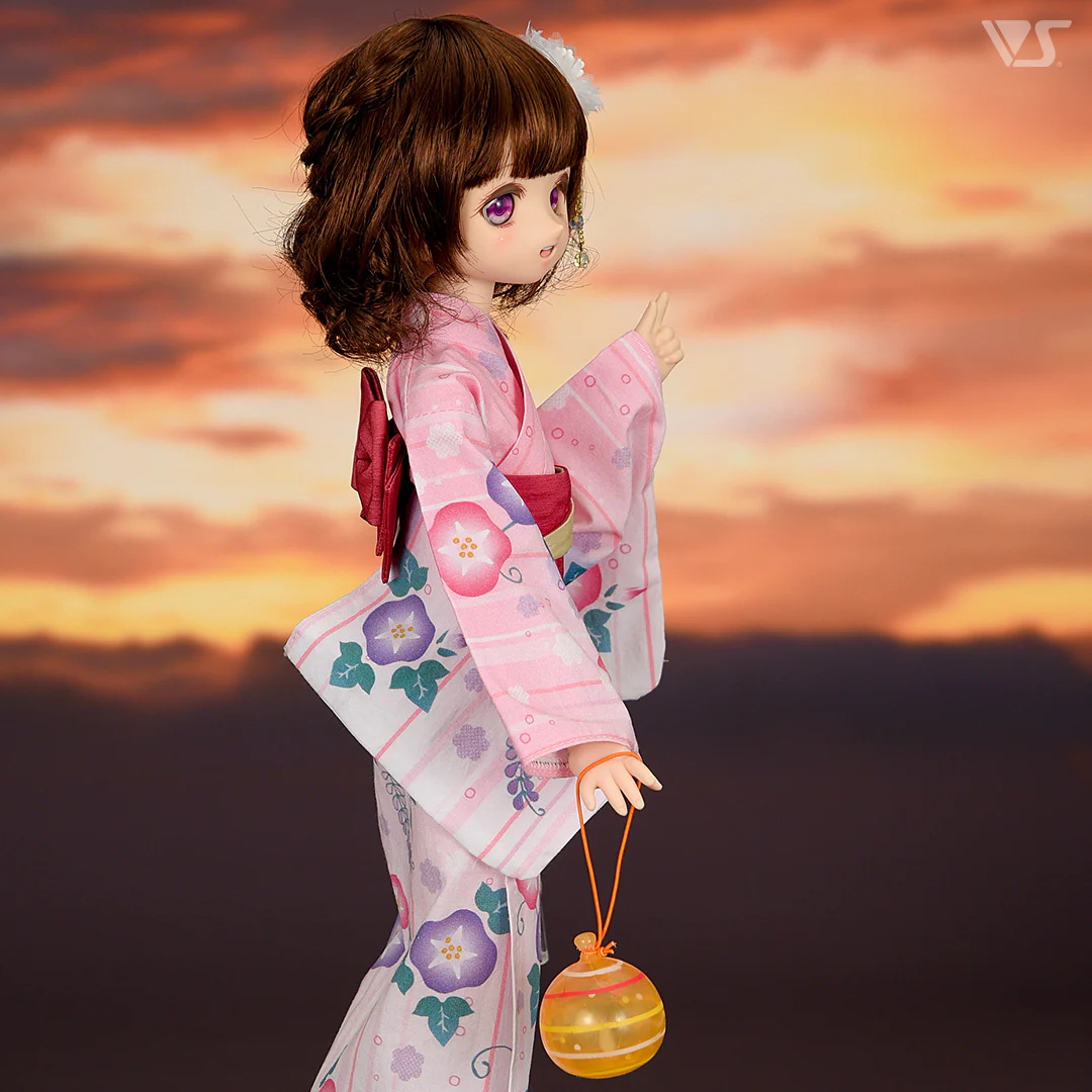 Morning Glory Yukata Set / Mini (Pink) - Image 3