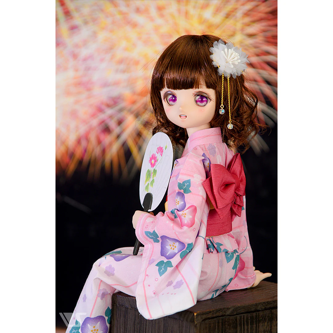 Morning Glory Yukata Set / Mini (Pink) - Image 5