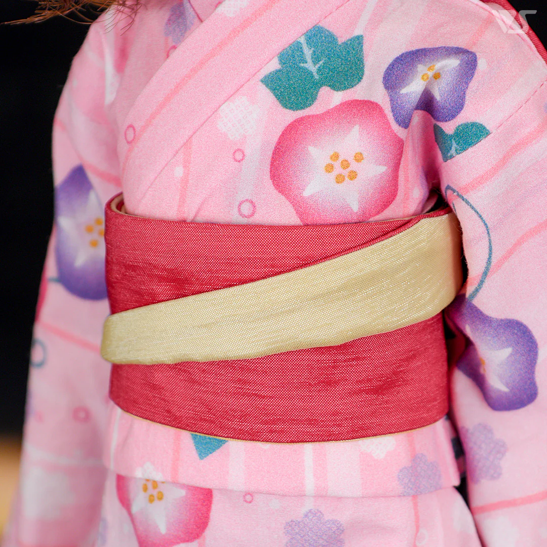 Morning Glory Yukata Set / Mini (Pink) - Image 6