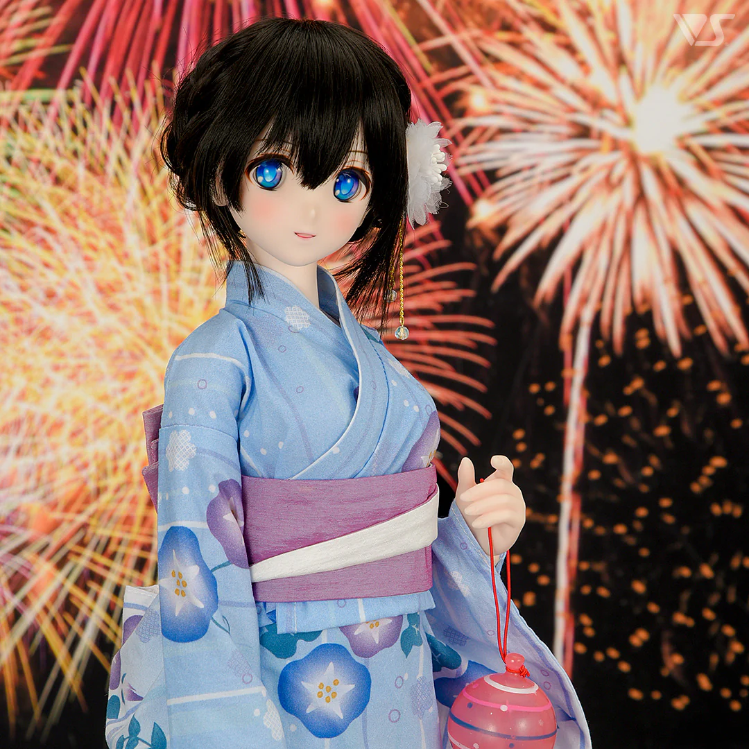 Morning Glory Yukata Set / (Pale Blue) - Image 6
