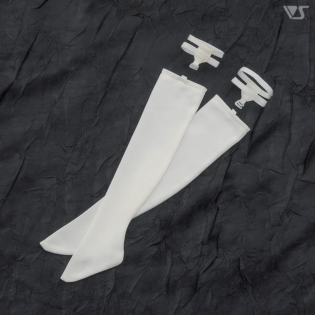 SD Long Socks with Suspenders (White)